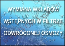 01 : wymiana wkładów wstępnych (dolnych) w filtrze RO