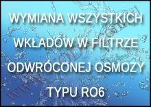 04 : wymiana wszystkich wkładów (dolnych i górnych) w filtrze RO6