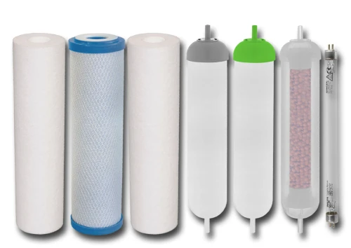 KP-RO8-USTM-Q : Komplet wkładów do RO8 z mineralizatorem, bioceramiką i żarnikiem UV KP-RO8-USTM-Q : Komplet wkładów do RO8 z mineralizatorem, bioceramiką i żarnikiem UV