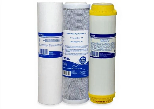 K3-AQF-SOFT : Komplet wkładów do filtrów trzystopniowych do zmiękczania wody K3-AQF-SOFT : Komplet wkładów do filtrów trzystopniowych do zmiękczania wody