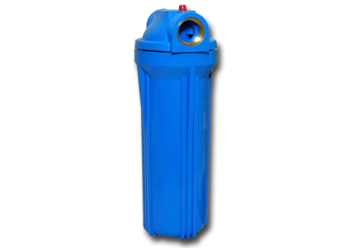 FHPRN12 : Niebieska obudowa filtra narurowego z odpowietrznikiem - gwint 1/2 cala