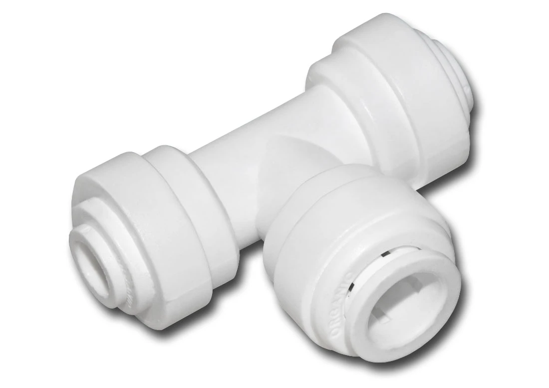 AF-UT-0604-QC : Trójnik 2 x 1/4 cala wężyk x 3/8 cala wężyk