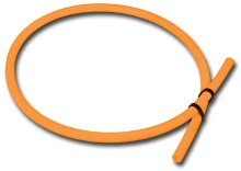 KTPE14O : Pomarańczowy przewód 6,4 mm (1/4 cala) do filtrów wody