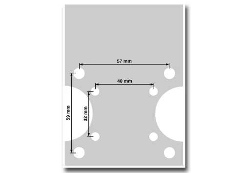 FXBR5 : Uniwersalna, pojedyncza, metalowa płytka montażowa do obudów filtrów FXBR5 : Uniwersalna, pojedyncza, metalowa płytka montażowa do obudów filtrów