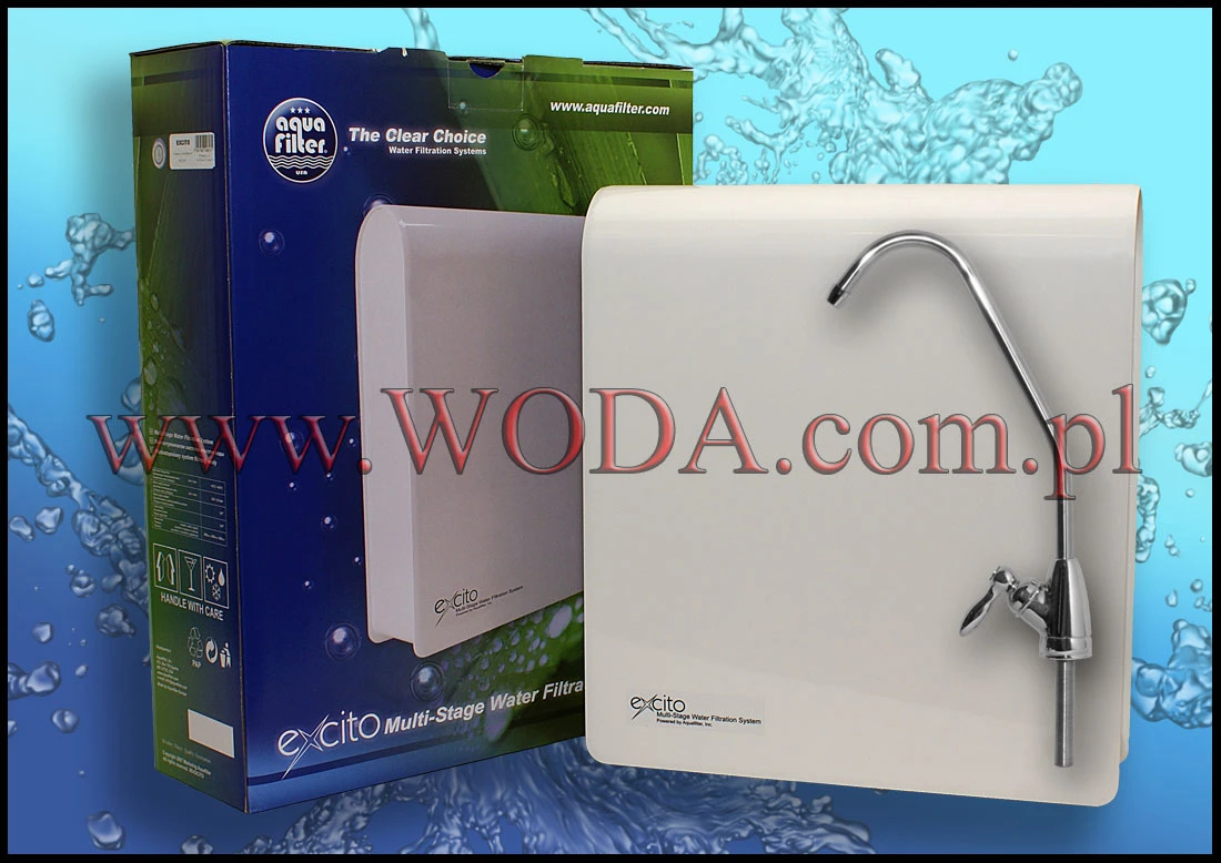 EXCITO-ST : Poczwórny filtr wody Aquafilter (funkcja zmiękczania)