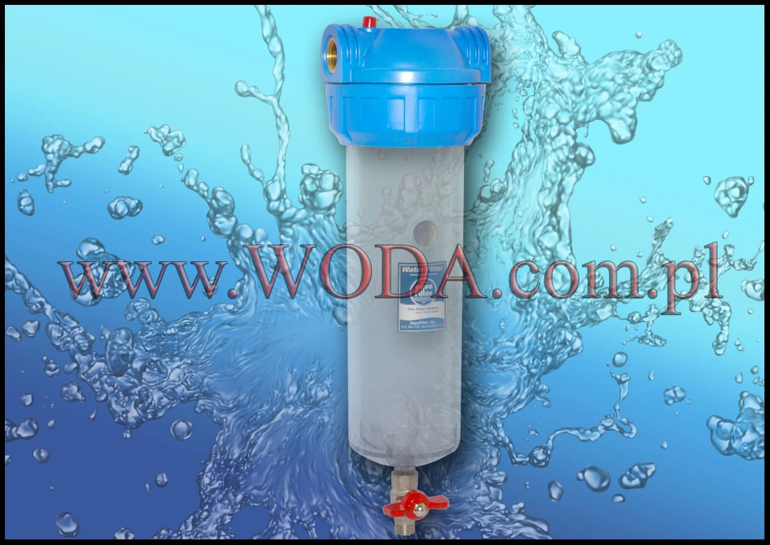 FHPR1-3V - Korpus filtra wody Aquafilter 10 cali z zaworem spustowym (gwint 1 cal)