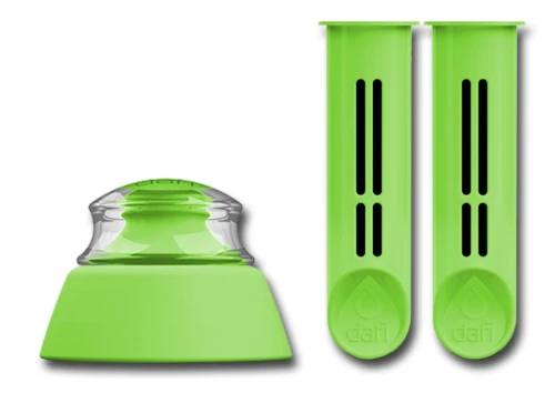 DAFI-BUT-WKL-SEL : Dwa wkłady + korek do butelki (seledynowy) DAFI-BUT-WKL-SEL : Dwa wkłady + korek do butelki (seledynowy)