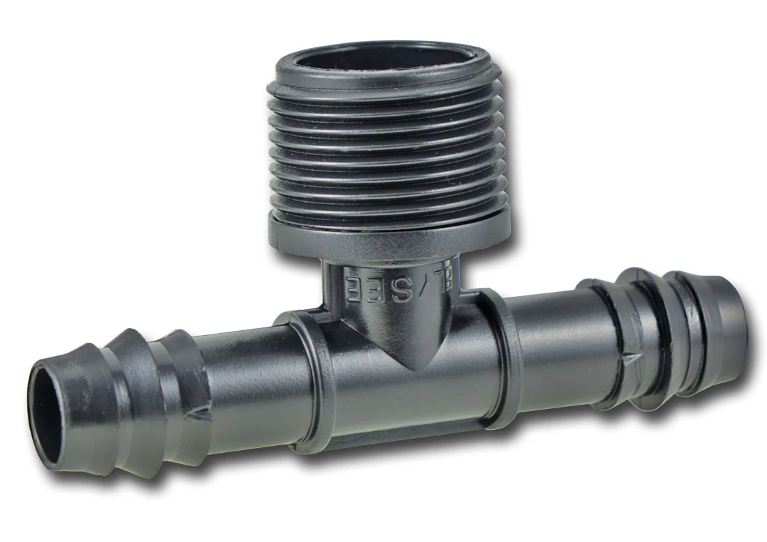 MU-TR-34-16MM : Trójnik na wąż ogrodowy 16 mm z gwintem 3/4 cala MU-TR-34-16MM : Trójnik na wąż ogrodowy 16 mm z gwintem 3/4 cala