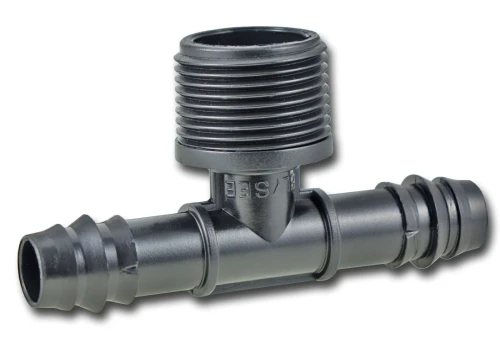 MU-TR-34-16MM : Trójnik na wąż ogrodowy 16 mm z gwintem 3/4 cala MU-TR-34-16MM : Trójnik na wąż ogrodowy 16 mm z gwintem 3/4 cala