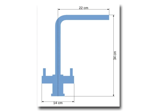 B104-SN : Bateria zlewozmywakowa z podłączeniem pod filtr - matowa