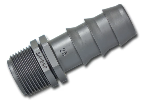 MU-PRO-34-25MM : Złącze proste na wąż 25 mm z gwintem 3/4 cala MU-PRO-34-25MM : Złącze proste na wąż 25 mm z gwintem 3/4 cala