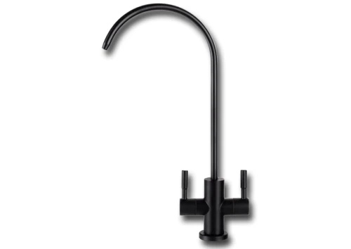 FCDC-CMAT : Czarny kranik podwójny, wylewka do filtrów wody