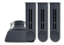 DAFI-BUT-WKL-GRA-3 : Trzy wkłady + korek do butelki (grafitowy)