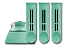 DAFI-BUT-WKL-MIE-3 : Trzy wkłady + korek do butelki (miętowy)