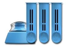 DAFI-BUT-WKL-NIE-3 : Trzy wkłady + korek do butelki (niebieski)