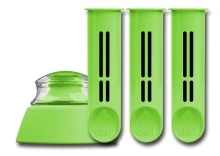 DAFI-BUT-WKL-SEL-3 : Trzy wkłady + korek do butelki (seledynowy)