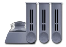 DAFI-BUT-WKL-SZA-3 : Trzy wkłady + korek do butelki (szary)