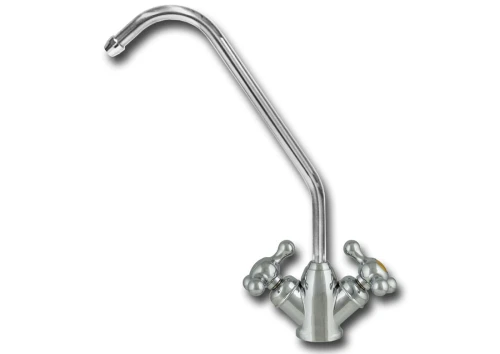 FXFCH-R-2 : Chromowany kranik podwójny, wylewka do filtrów wody FXFCH-R-2 : Chromowany kranik podwójny, wylewka do filtrów wody