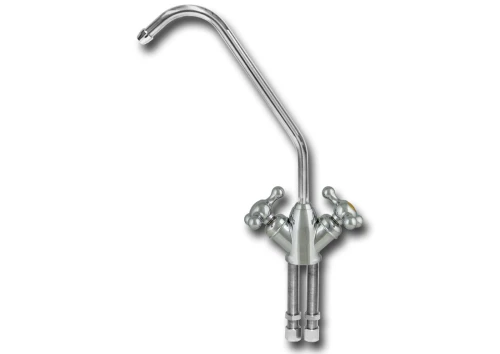 FXFCH-R-2 : Chromowany kranik podwójny, wylewka do filtrów wody FXFCH-R-2 : Chromowany kranik podwójny, wylewka do filtrów wody