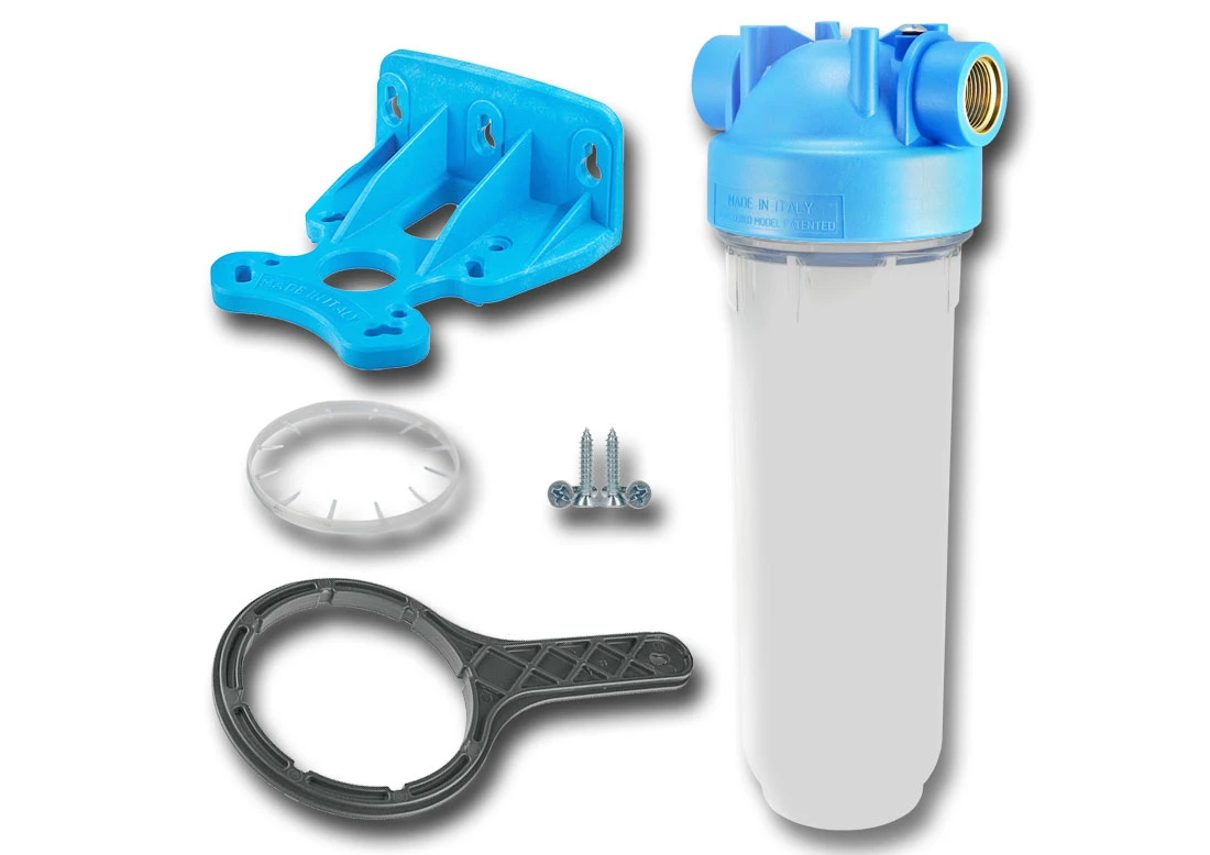 RA1380301 : Filtr narurowy AtlasFiltri z płytką i kluczem, gwint 1/2 cala, przezroczysty