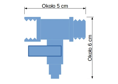 AP-BWF-06 : Przyłącze 3/8 cala z zaworem na wężyk 1/4 cala