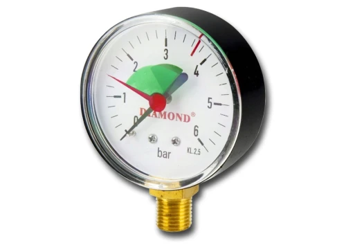 KCGA-HS : Manometr, ciśnieniomierz 0-10 bar - gwint 1/4 cala