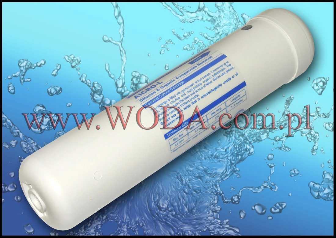 AICRO-L : Filtr węglowy Aquafilter 2,5 cala (gwint 1/4 cala)