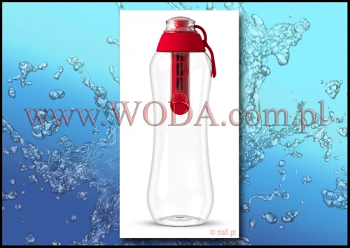 DAFI-BUTELKA-CZE-03 : Butelka filtrująca 0,3 litra czerwona