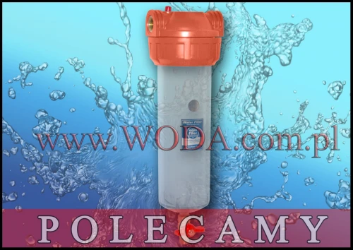F10NN2PC-V : Korpus filtra do gorącej wody z przyłączem 3/4 cala i zaworem