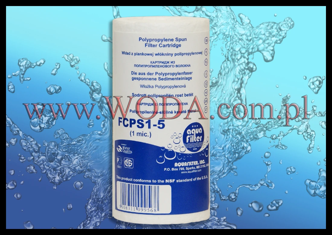 FCPS1-5 : Wkład polipropylenowy Aquafilter 5 cali 1 mikron
