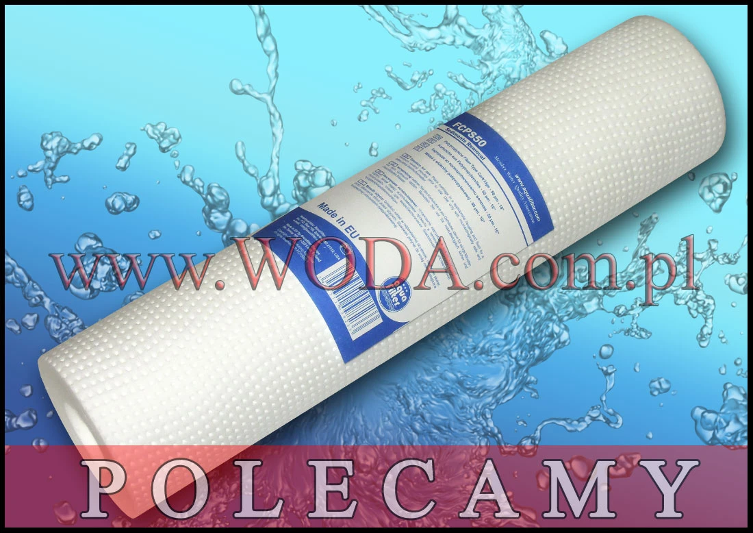 FCPS50 : Wkład polipropylenowy Aquafilter 50 mikron (10 x 2,5 cala)