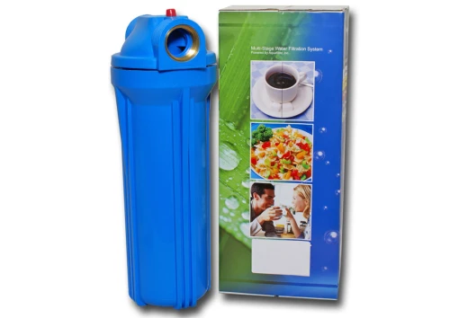 FHPRN12 : Niebieska obudowa filtra narurowego z odpowietrznikiem - gwint 1/2 cala FHPRN12 : Niebieska obudowa filtra narurowego z odpowietrznikiem - gwint 1/2 cala