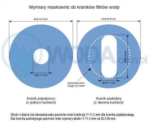 FXFCH17 : Chromowany kranik pojedynczy, wylewka do filtrów wody