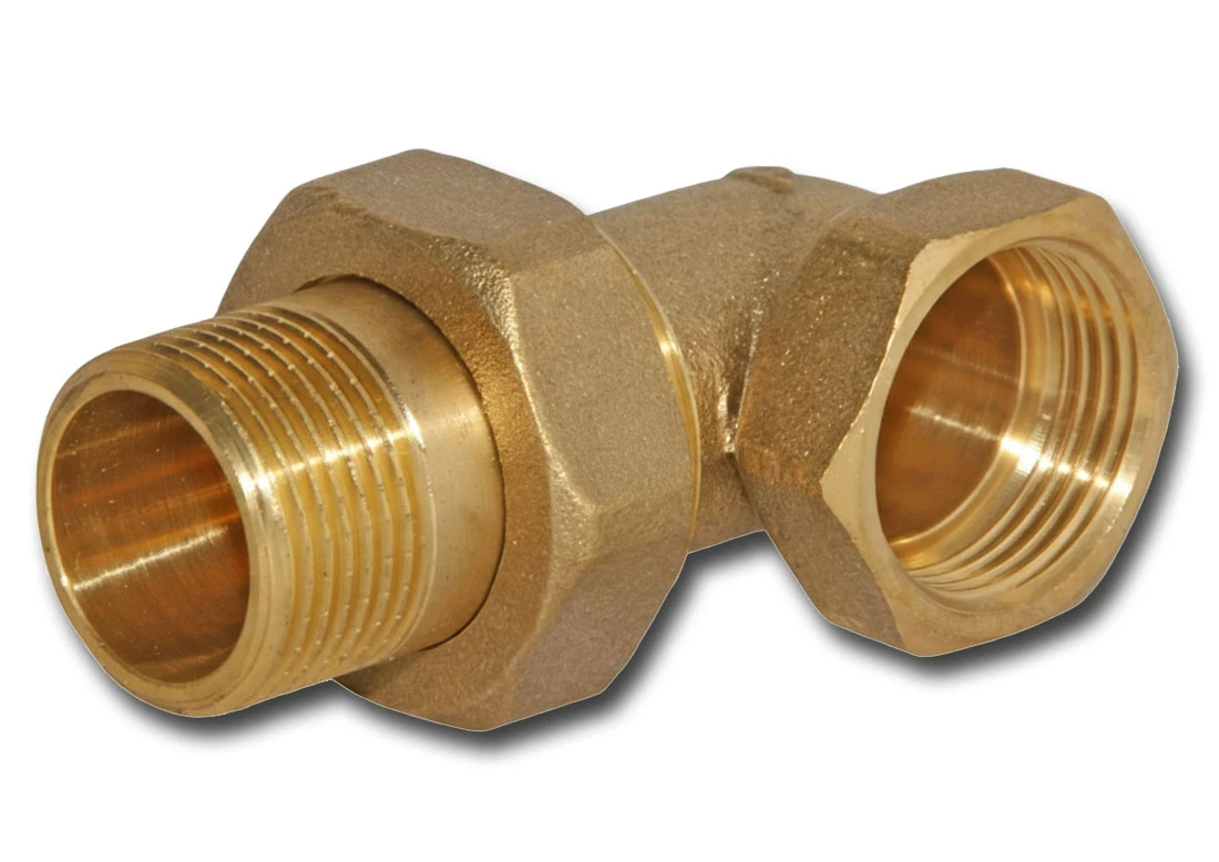 H-SRUB-K-34 : Śrubunek mosiężny kątowy 3/4 cala z uszczelką gumową H-SRUB-K-34 : Śrubunek mosiężny kątowy 3/4 cala z uszczelką gumową