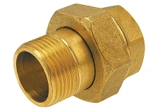 H-SRUB-P-12 : Śrubunek mosiężny prosty z uszczelką gumową - średnica 1/2 cala