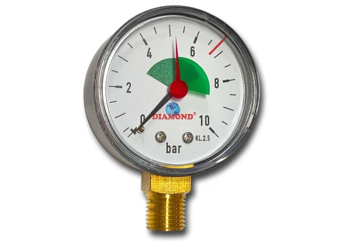 KCGA-HS : Manometr, ciśnieniomierz 0-10 bar - gwint 1/4 cala