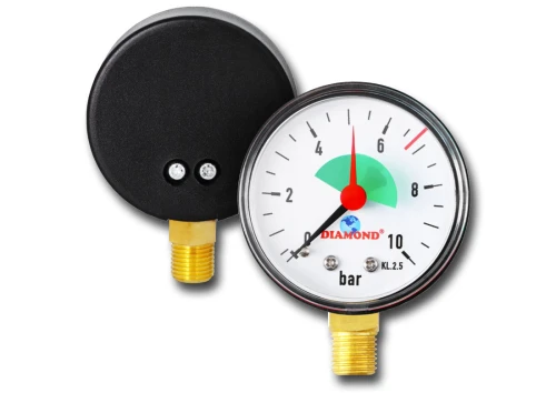 KCGA-HS : Manometr, ciśnieniomierz 0-10 bar - gwint 1/4 cala