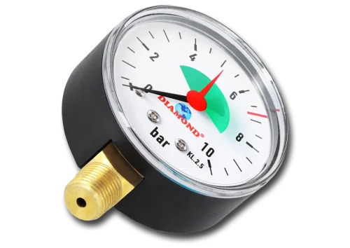 KCGA-HS : Manometr, ciśnieniomierz 0-10 bar - gwint 1/4 cala