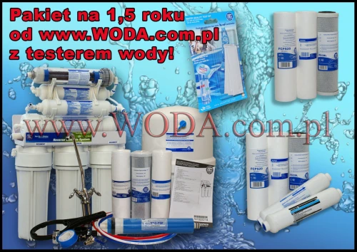 RO7-AQF-MP-FXT : Kompletny filtr z biorezonatorem AquaFilter USA + wkłady na 1,5 roku + GRATIS TESTER WODY