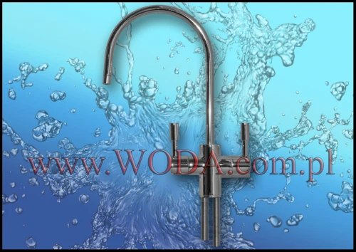 FCDC-N : Chromowany kranik podwójny, wylewka do filtrów wody