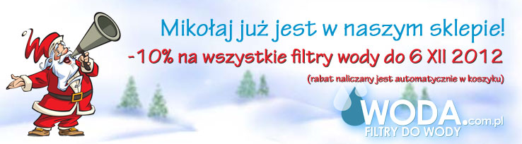 Mikołaj w sklepie www.woda.com.pl